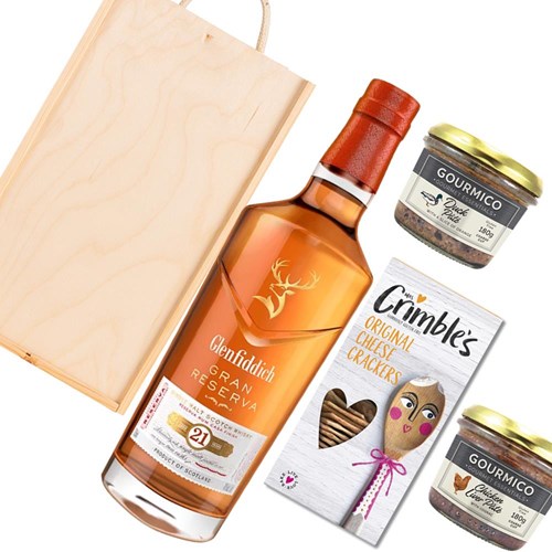 Glenfiddich 21 Year Old Gran Reserve Whisky 70cl And Pate Gift Box